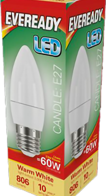 Eveready bulb E27 candles 60w