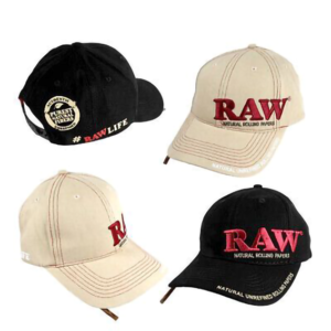 Raw base ball caps black & tan