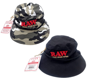 Raw bucket hat black & Tan