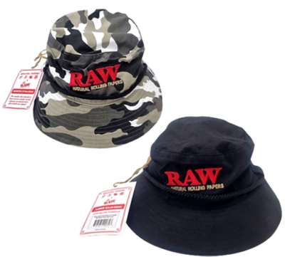 Raw bucket hat black & Tan