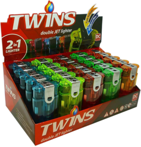 Duo twin øame lighters metallic
