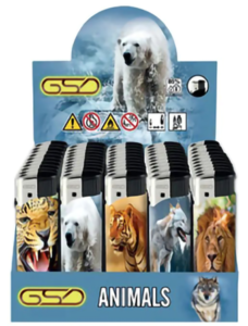 Lighters electronic animals 50pk
