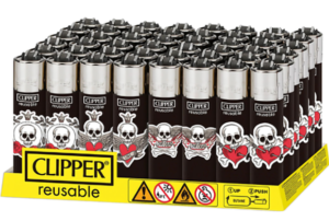 Clipper lighters skulls 40pk