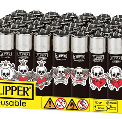 Clipper lighters skulls 40pk