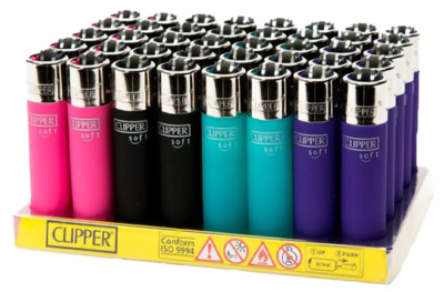 Clipper soft touch lighters 40pk