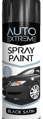 Auto extreme spray paint black satin
