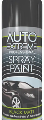Auto extreme spray paint black matte