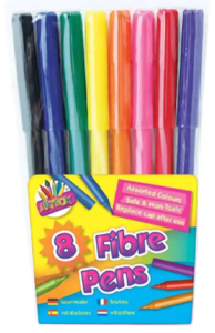 Fibre pens 8pk
