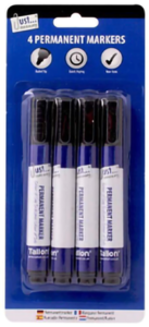Permanent markers 4pk