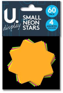 Small neon stars 60pk