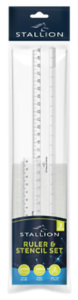 12’’ruler & stencil set 3pk