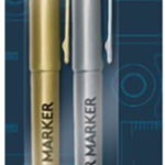 Gold & silver markers 2pk