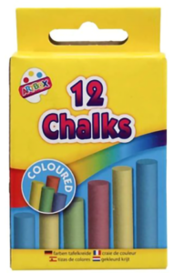 Coloured chalks 12pk