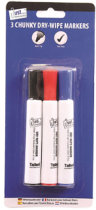 Coloured White Board Markers 4pk
