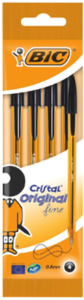 Bic Cristal black pens 4s