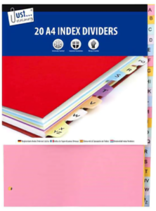 A4 Subject Dividers