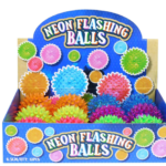 Neon flashing spiky balls 6cm