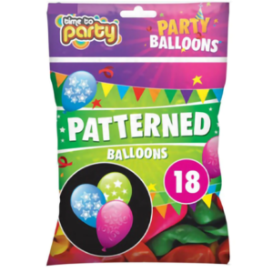 Patterned party balloons