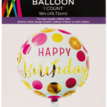 18" round HB foil balloon