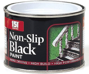 Non slip black gloss paint