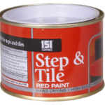 Step & tile red paint
