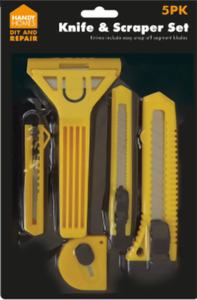 Knife & scraper set 4pk