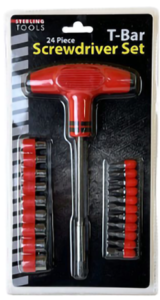 T shape multiscrewdriver set