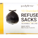 Black bags w/tie handles 10s