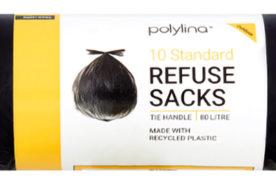 Black bags w/tie handles 10s
