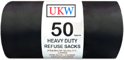 Super extra strong black bags 50s