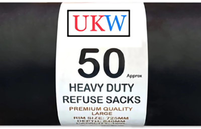 Super extra strong black bags 50s