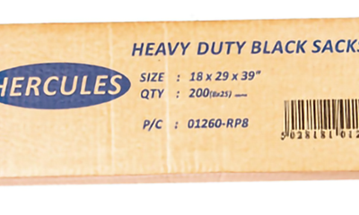 Black bags loose 200pk 180G