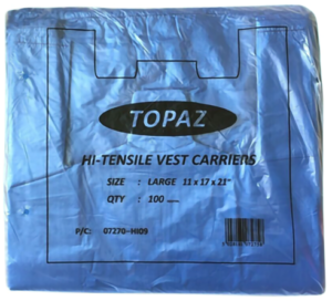 Topaz carrier bags 11”x17”x21” 2000pcs