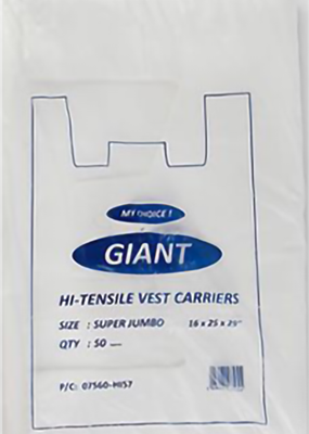 Giant super jumbo carrier bags 500pcs